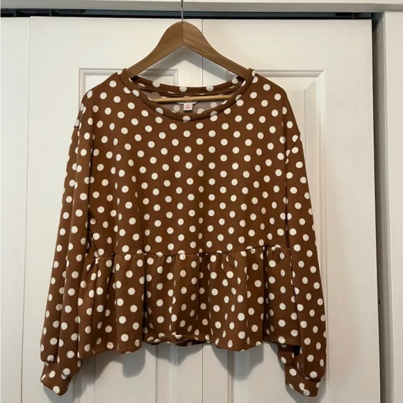 Jillian Harris x Joe Fresh polka dot peplum top - Picture 3 of 3